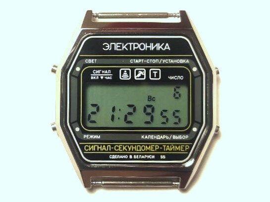 Наручные часы Электроника нержавеющая сталь