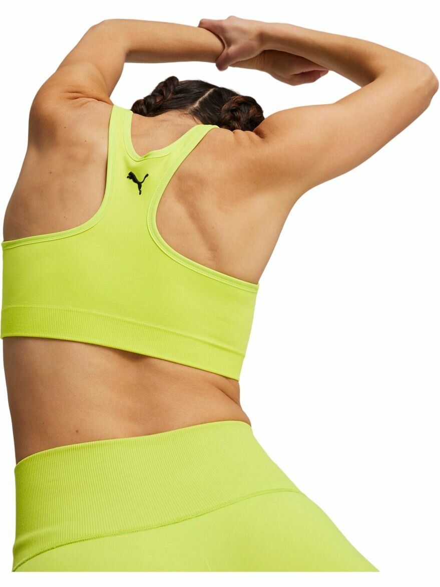 Топ спортивный PUMA 4KEEPS SHAPELUXE BRA, размер XS, Желтый — фото 1