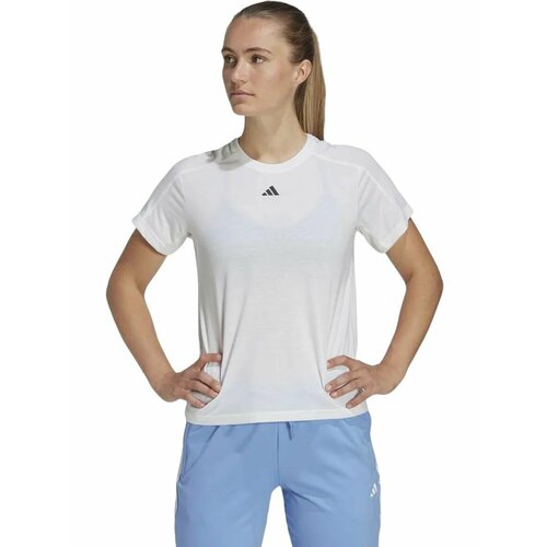 фото Футболка adidas aeroready train essentials minimal branding crewneck tee, размер xl int, белый
