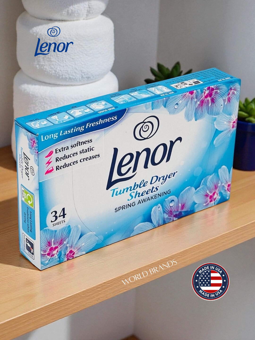 Салфетки для стирки белья Lenor Spring Awakening, для сушки, бренд Lenor — фото 1