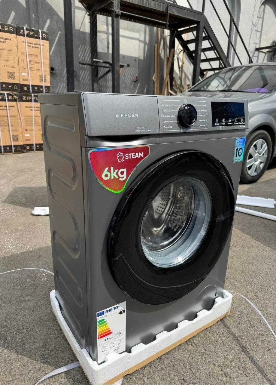 Стиральная машина ZIFFLER T60-B2BL, загрузка 6 кг, инверторный двигатель — фото 1