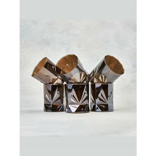 фото Стаканы glasstar exclusive "geometrica сhocolate", 6 шт, 340 мл