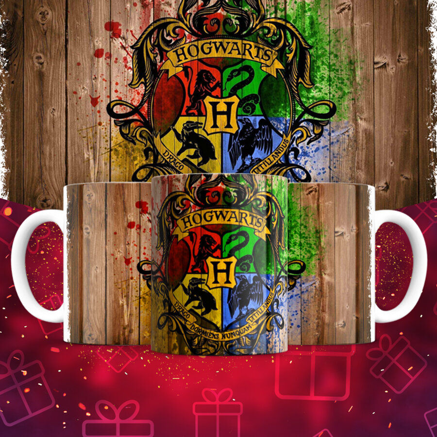 Кружка "Гарри Поттер" керамическая, подарок для поклонников книг о Гарри Поттере, 330 мл, 1 шт