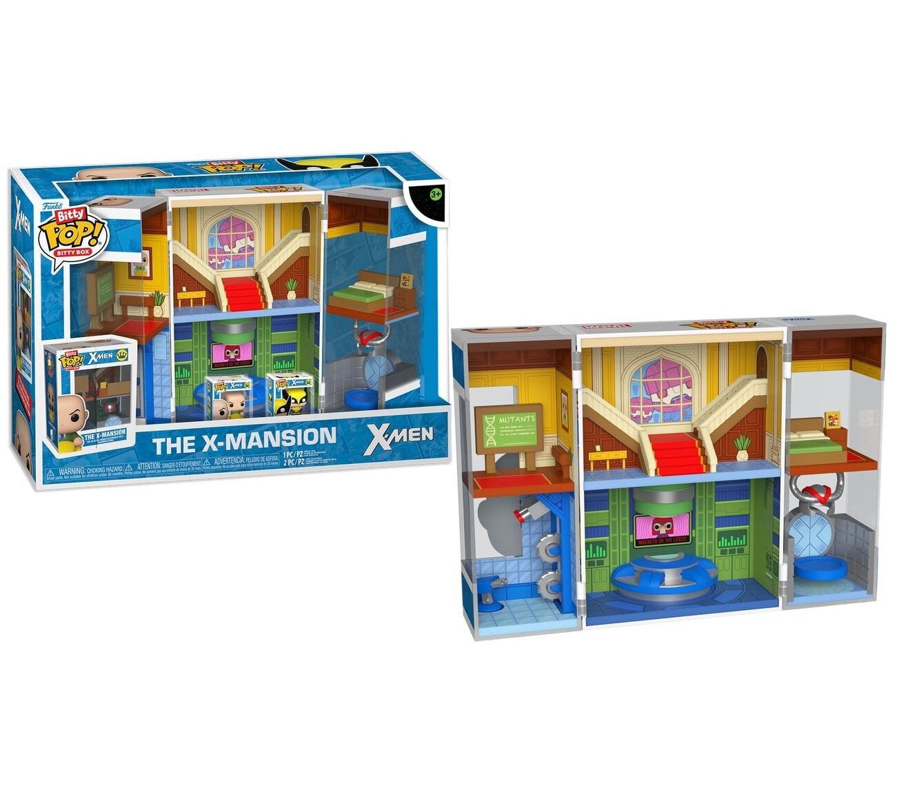 Набор фигурок Funko POP! Bitty Box Mavel: X-Men - X-Mansion 91389 Профессор Икс и Росомаха, 2 шт. — фото 1