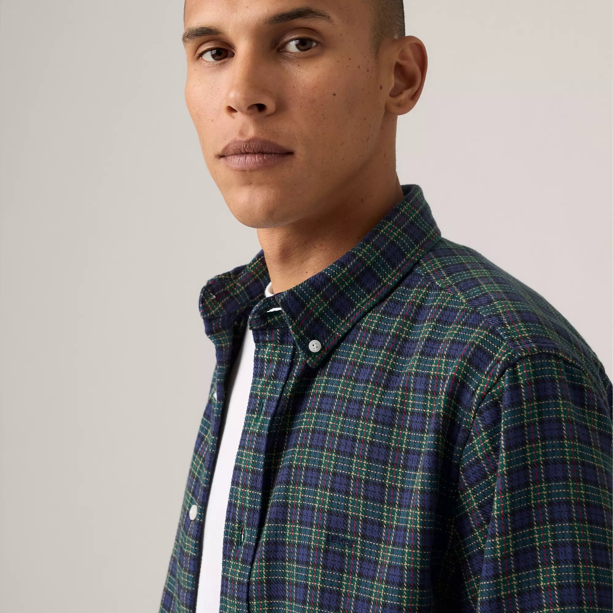 Рубашка Levi's, размер XL, красный, синий — фото 1