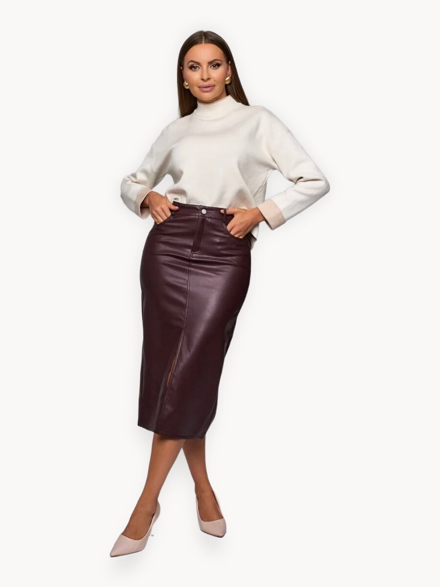 Юбка ERSTILL, размер 52, красный, коричневый