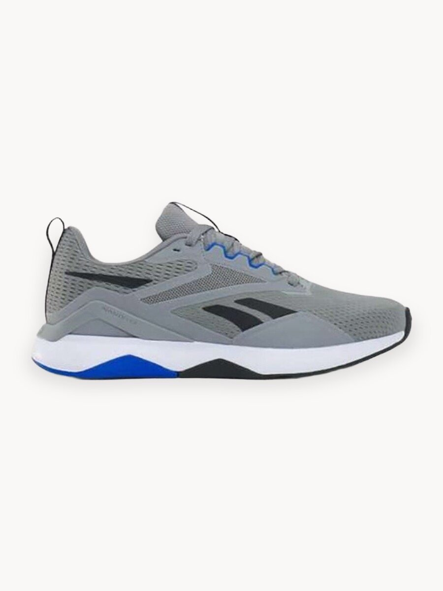 Кроссовки Reebok Nanoflex TR 2, размер 9,5 US, серый/черный/голубой