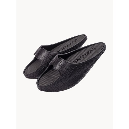 Тапочки EVATONE женские, массаж стоп, фитнес эффект, черные, размер 33-34