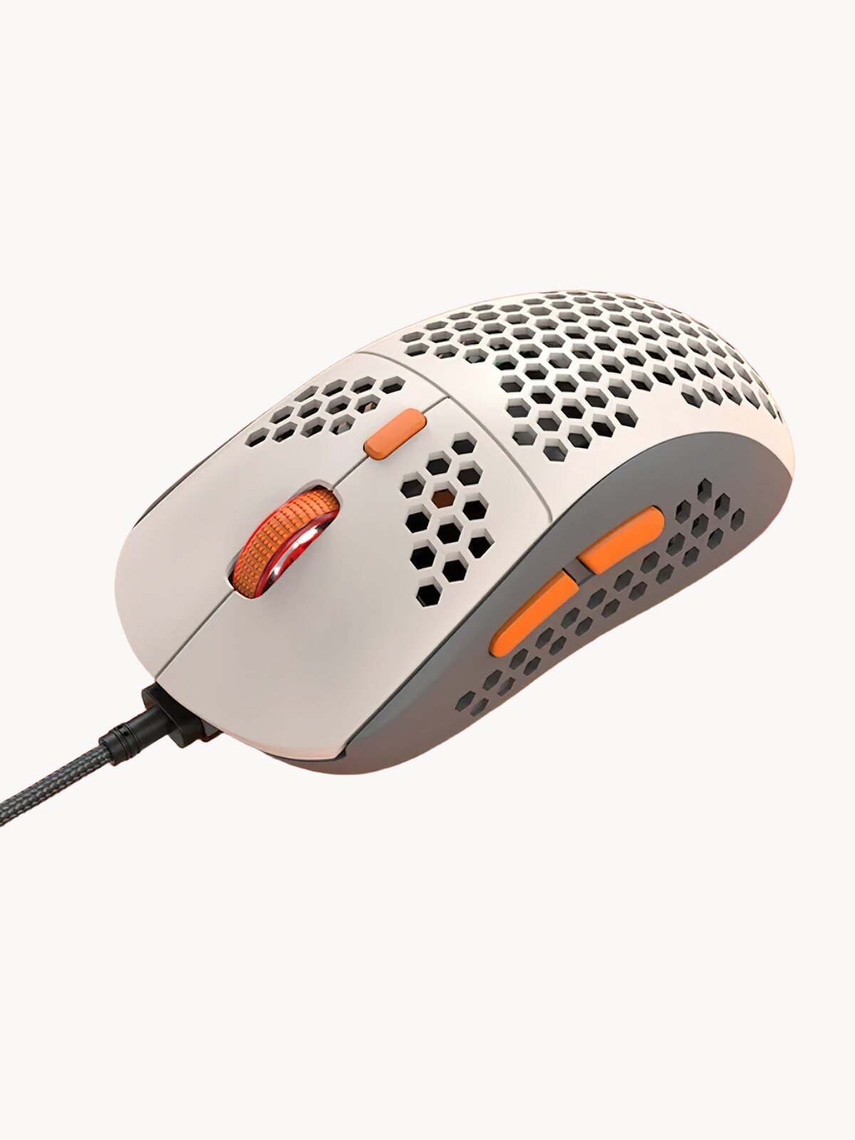 Игровая мышь ZIYOULANG Wolf M8, белый, проводная, USB Type A, оптический лазерный сенсор, для левой руки/для правой руки