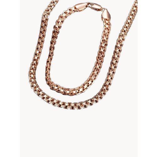 Комплект бижутерии Babilon: браслет, цепь, размер браслета 20 см, размер колье/цепочки 60 см, золотой