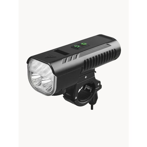 Велосипедный фонарь передний с звуковым сигналом, черный, зарядка USB