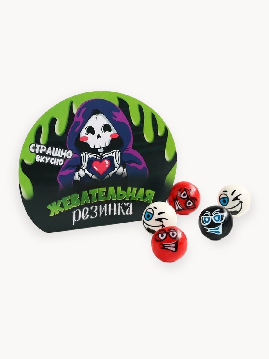 Фабрика счастья Хэллоуин Жевательная резинка в коробке "Скелет", 40 г