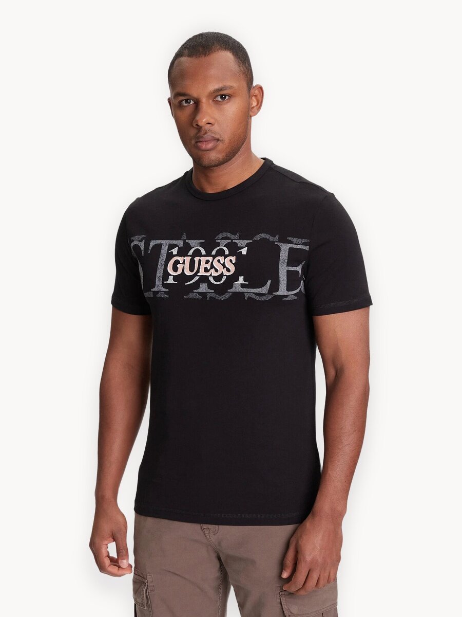 Футболка GUESS, размер M, черный