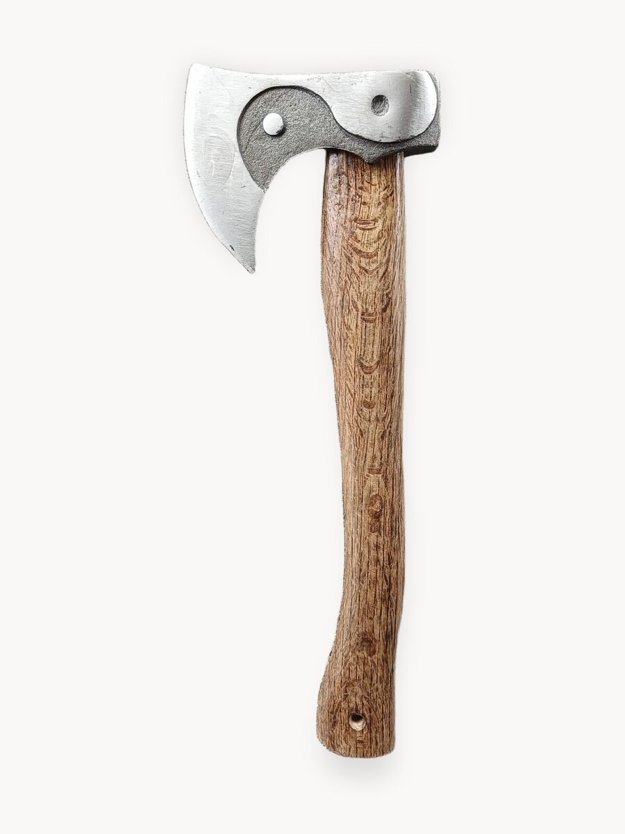 Топор туристический "Инь-Ян", вес обуха 800 гр, с деревянной рукояткой, универсальный, для бани, для камина