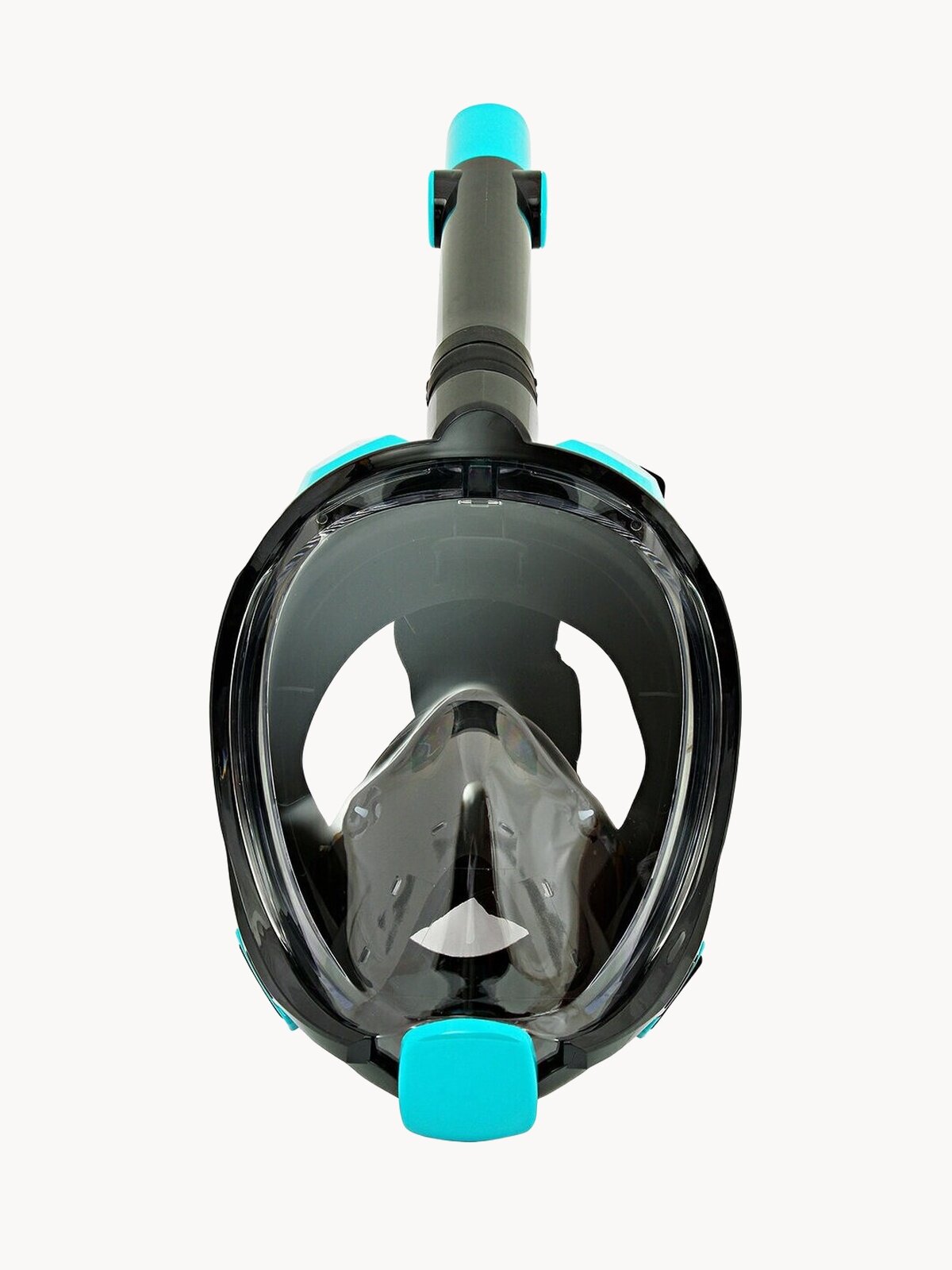 Полнолицевая маска для плавания (снорклинга) SARGAN Галактика Премиум цвет черный/бирюзовый (S/M)