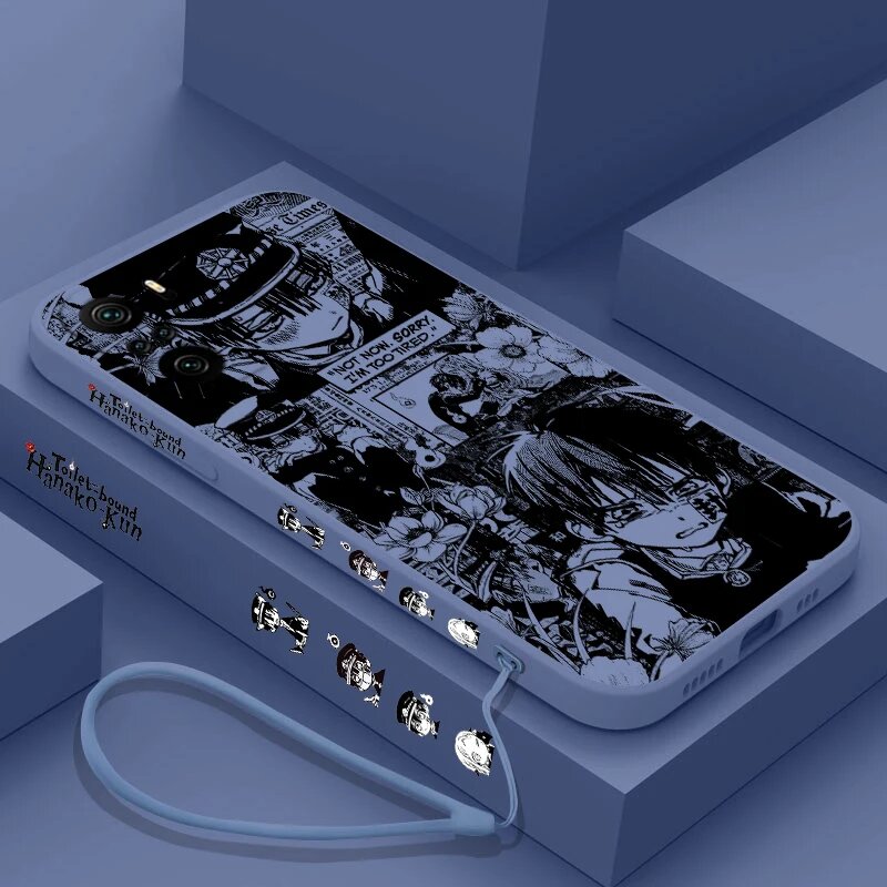 Унитаз Hanako Kun для Xiaomi Redmi Note 13 12 12Pro 11 11S 11T 10S 10 Pro Plus 5G чехол для телефона с жидкой левой веревкой, ZA7602CHS, Redmi Note 12 4G