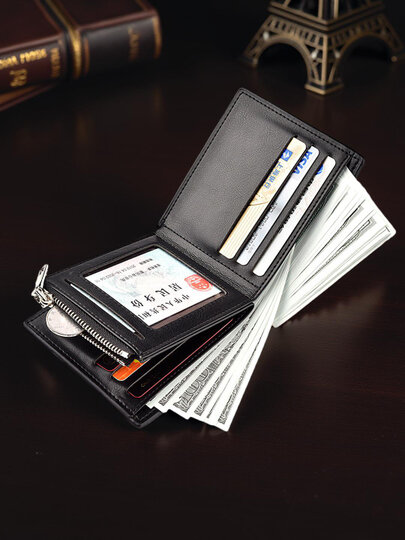 Кошелек , фактура гладкая, черный — фото 1