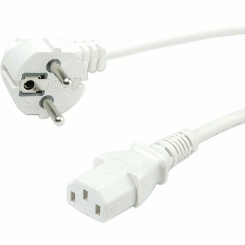 Кабель питания Filum FL-PC10-EU-C13-1.8M-W CEE 7/7- С13, 3х0.75мм², 220В, 10A, белый, 1.8м