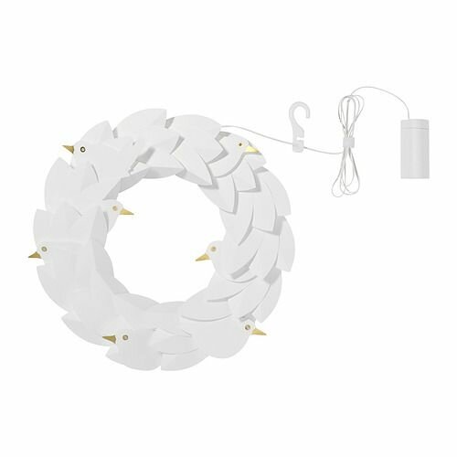 Светодиодный венок на батарейках икеа STRALA