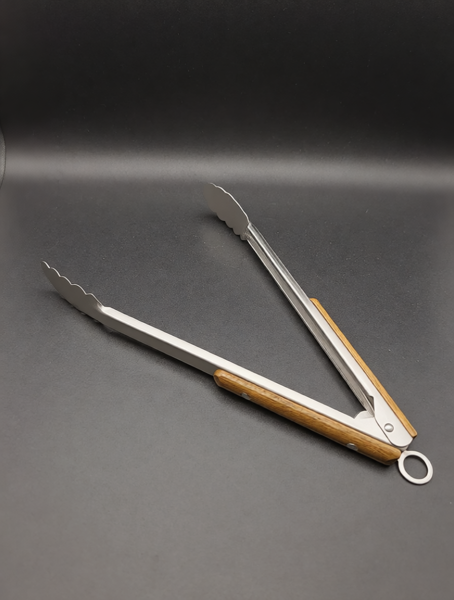 Щипцы металлические кухонные / для гриля, 34см, с фиксатором