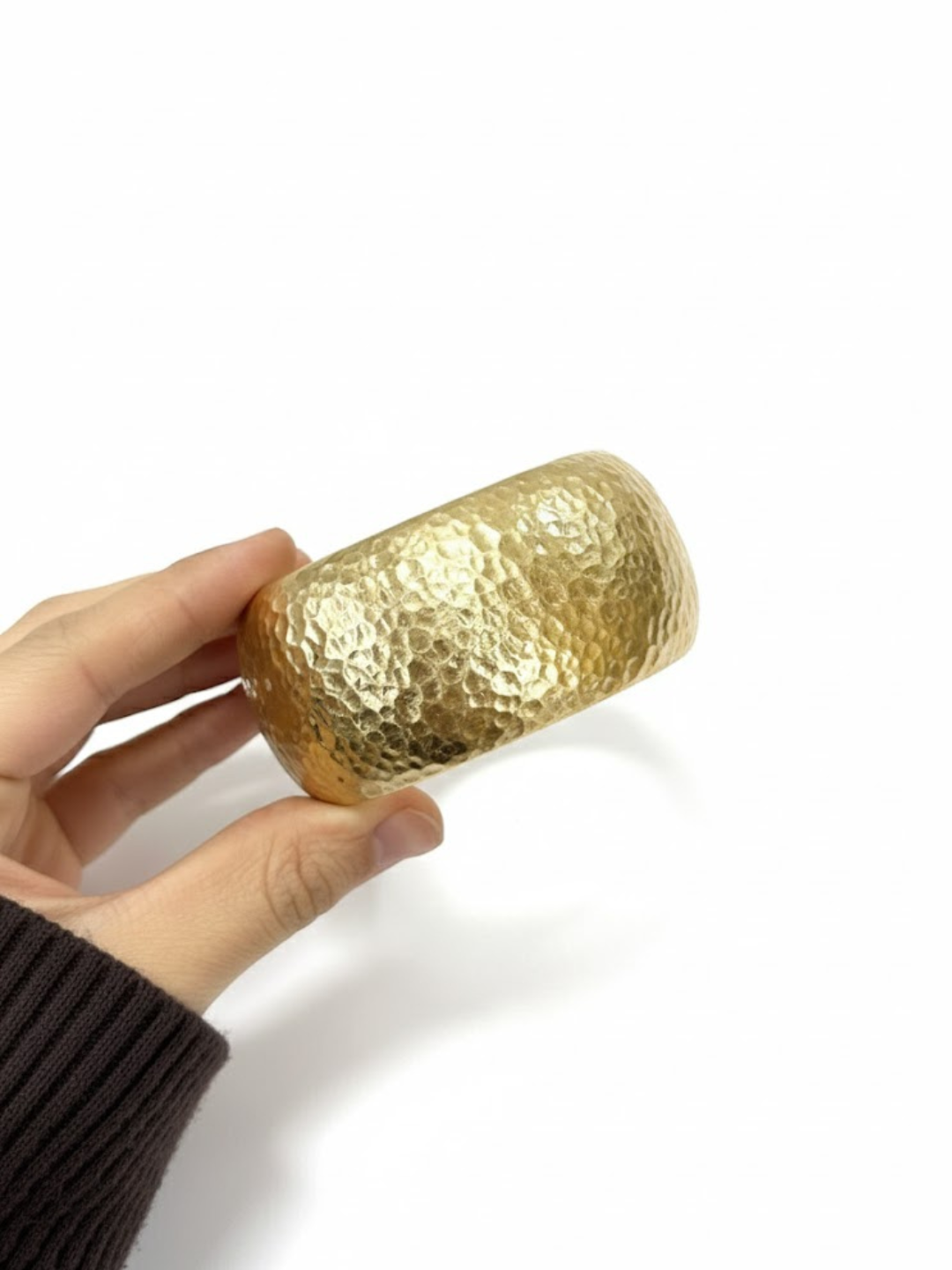 Браслет-бэнгл, 1 шт., размер 15 см, размер L, диаметр 5.5 см, gold — фото 1