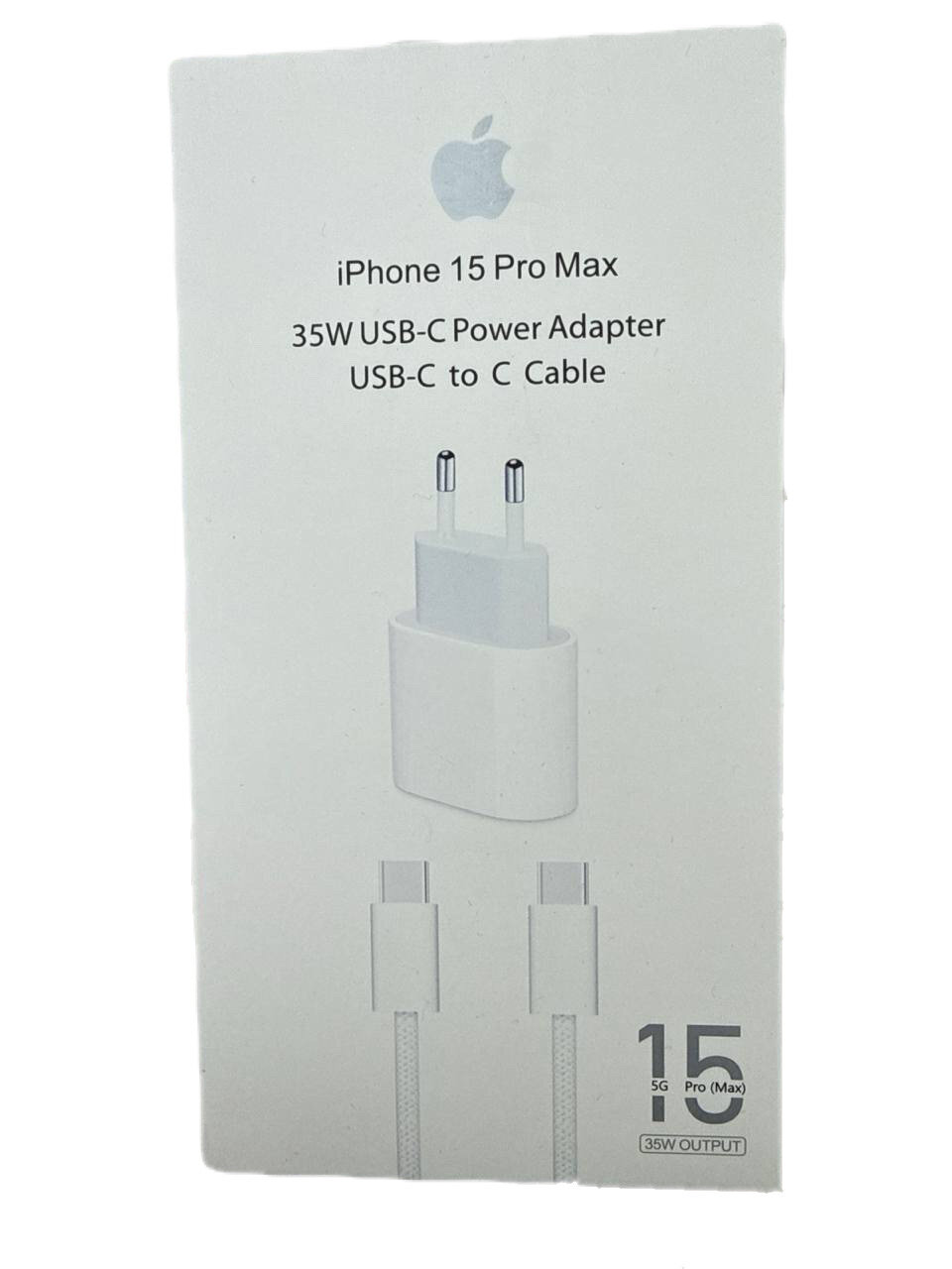 Адаптер питания USB-C мощностью 35 Вт и кабель USB-C — USB-C (1 м) для iPhone 15 Pro Max