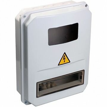 Распределительный шкаф ЩУРн-П, 10 мод, IP55, навесной, пластик, белая дверь, с клеммами код. MSP310-3-55 IEK