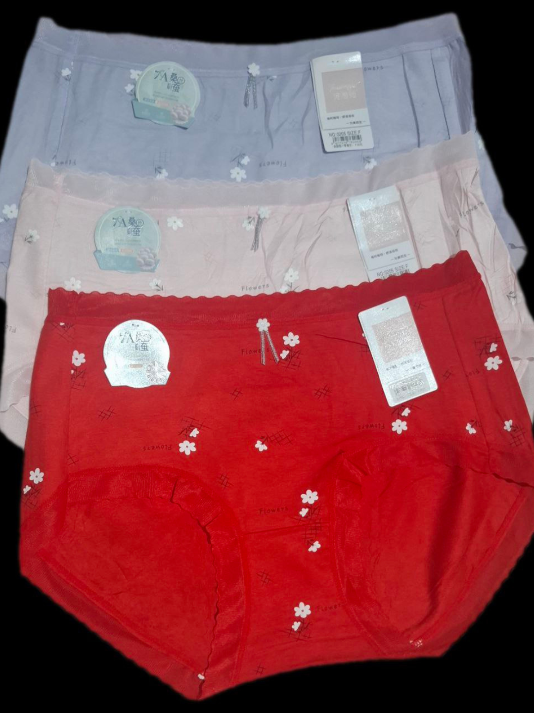 Трусы  L-XL, комплект из 3 шт., размер LMXL, красный, фиолетовый, розовый — фото 1