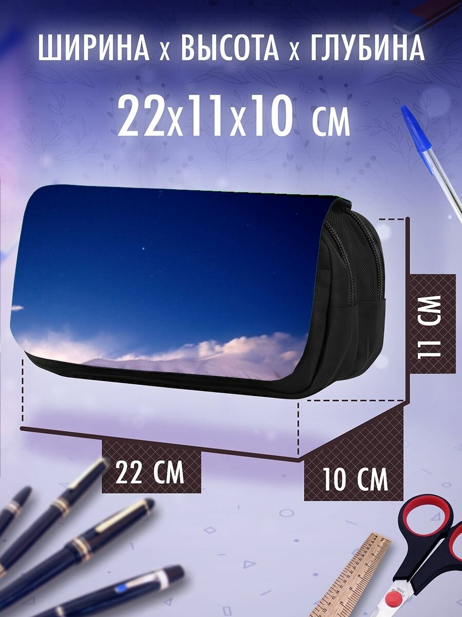 Школьный пенал снег зима — фото 1