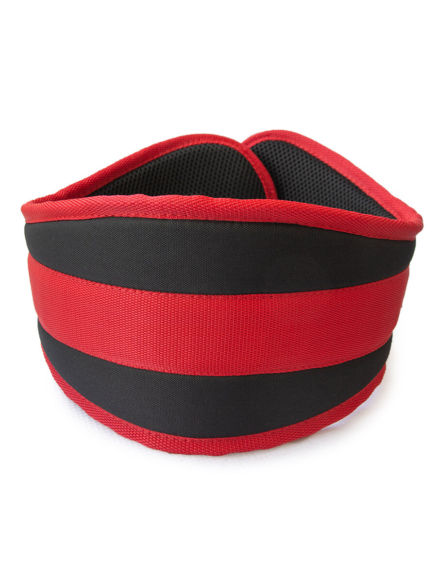 Пояс для тяжелой атлетики и пауэрлифтинга Rekoy, красный, размер L