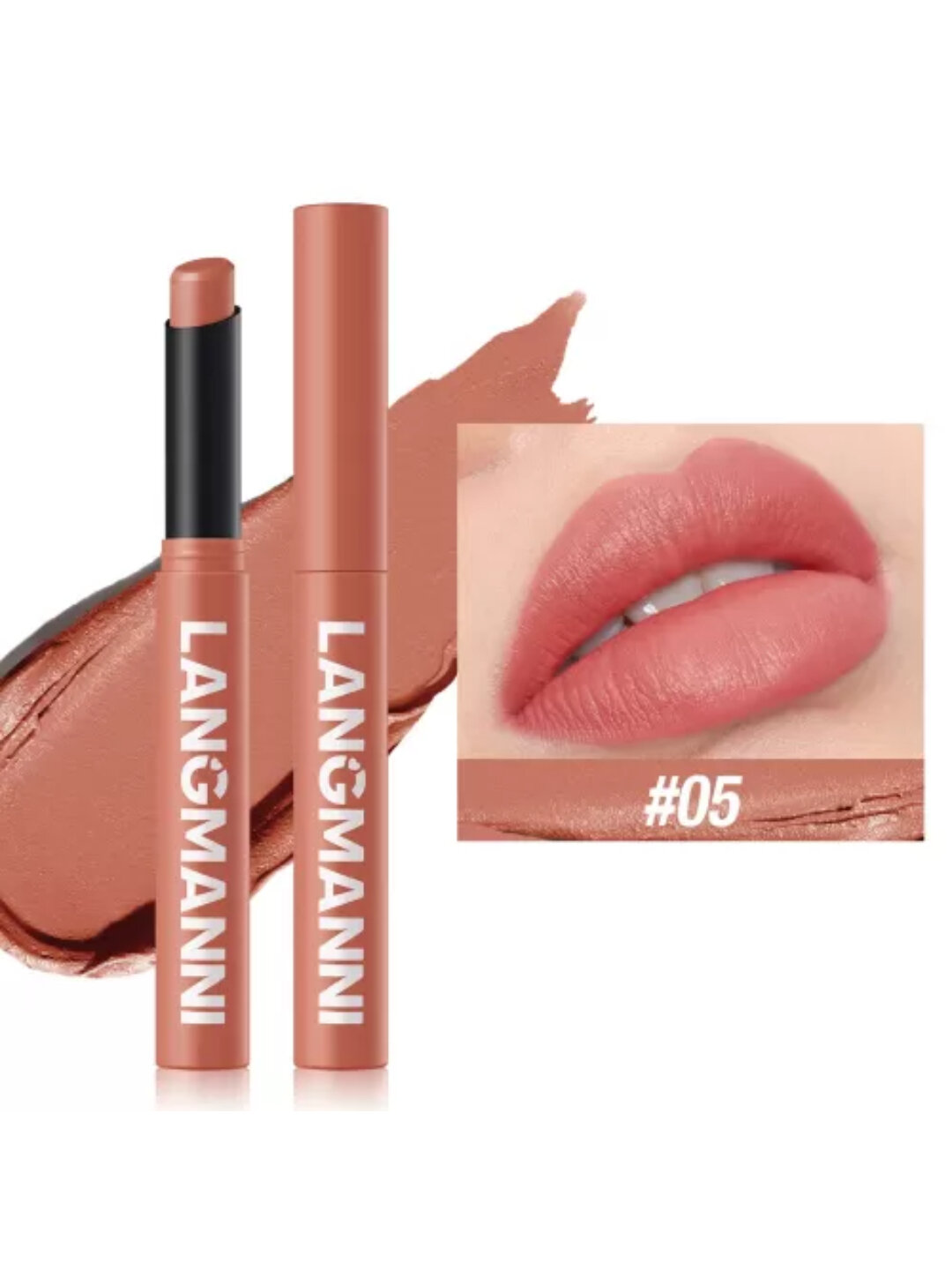 Матовая помада для губ Langmanni — стойкий насыщенный цвет, бархатное покрытие и комфорт без сухости