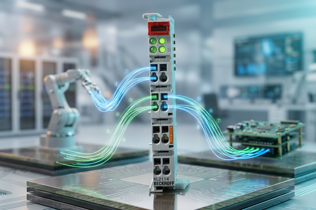 Модуль дискретных выводов Beckhoff KL2114, серый, пластик, 14 выводов, защита IP20