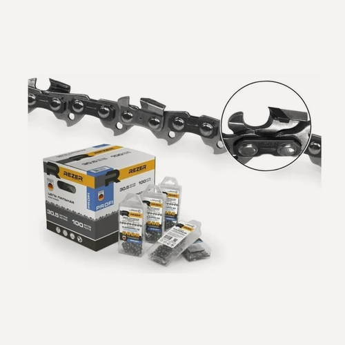Изображение товара Цепь Rezer CVXL93PRO-50 черный пильная цепь с победитовыми напайками 50 звеньев 3/8" (0,375")