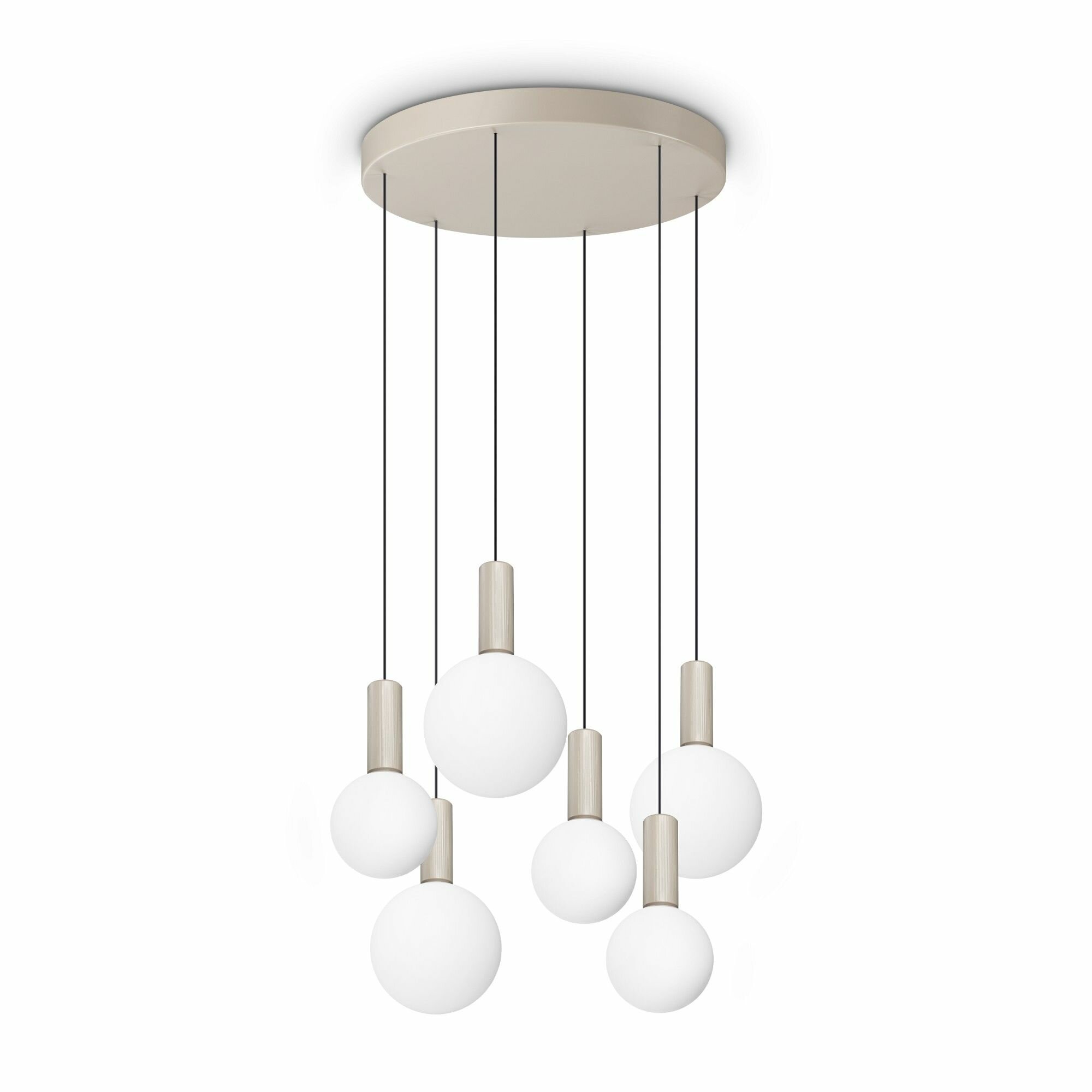 Люстра подвесная ideal lux Odeon SP6 Round 39Вт 5500Лм 3000К LED 230В IP20 Белый Металл / Стекло 349237.