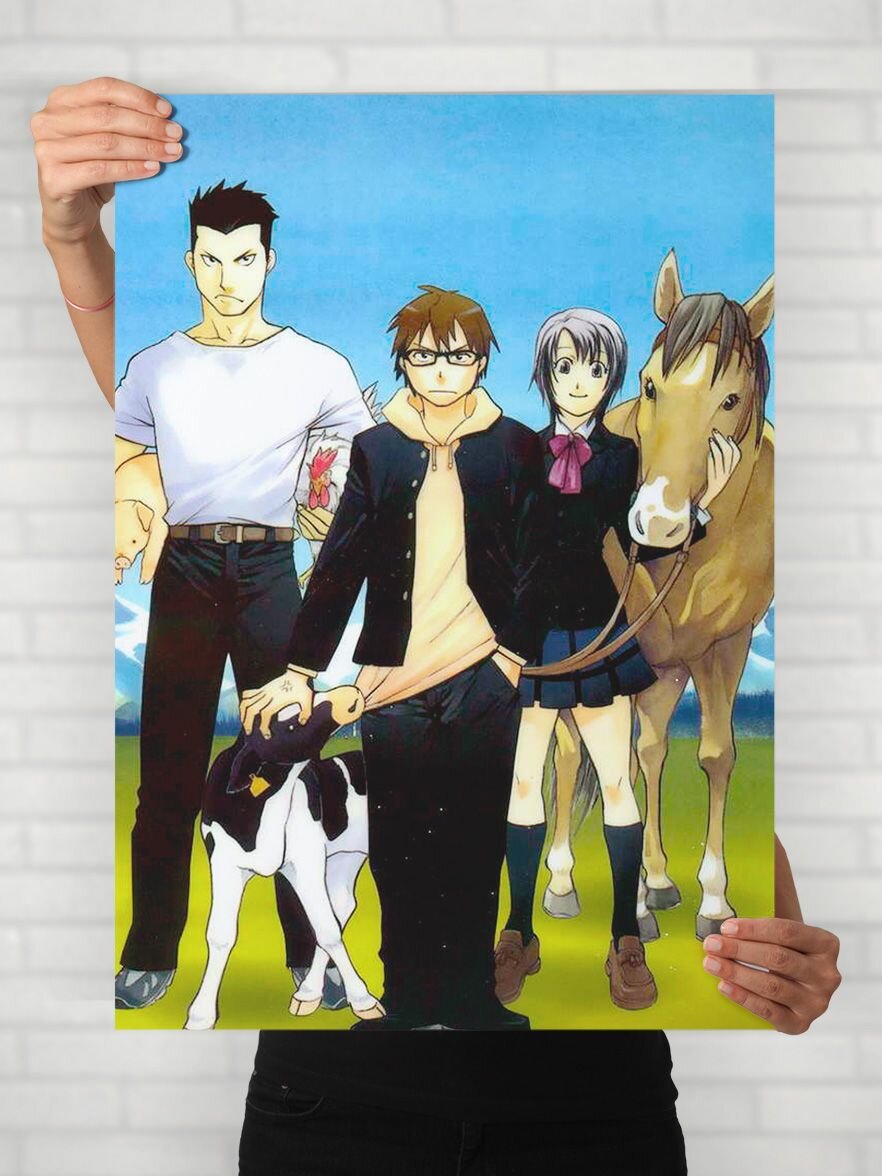 Плакат на стену для интерьера Серебряная ложка (Silver Spoon 1) - Постер по аниме и манге формата A2 (42x61 см)