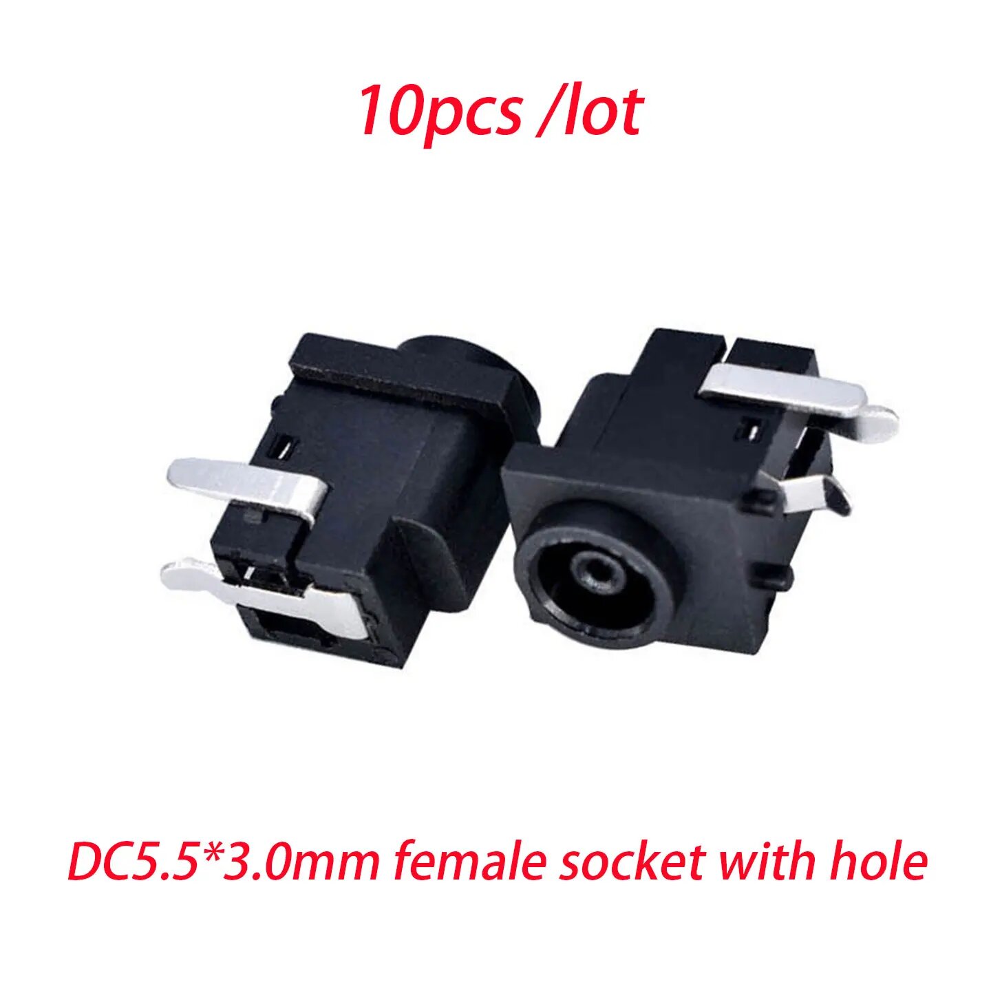 Разъемы DC 5.5x3.0 мм, угловые, набор из 10 штук