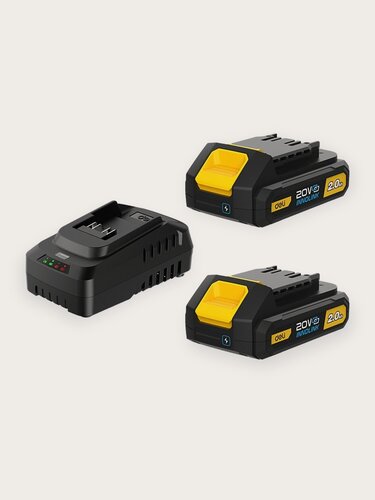 Изображение товара Набор аккумулятор и зарядное устройство Deli Innolink DL-CM20A2E (2 Акб, 20Вх2Ач + ЗУ, Li-ion)