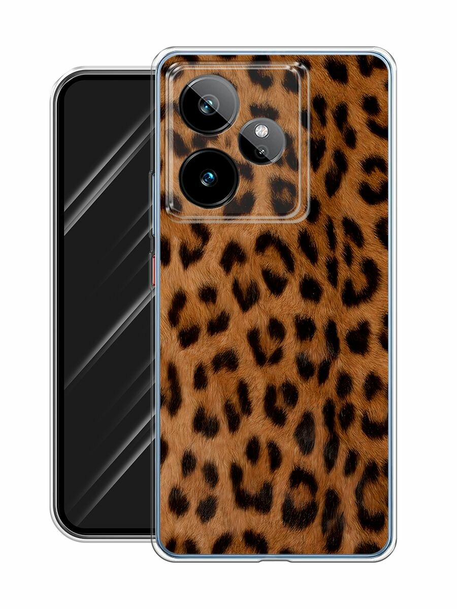 Чехол на Realme GT 7/GT 7T / Реалми GT 7/GT 7T с принтом "Мех леопарда" — фото 1