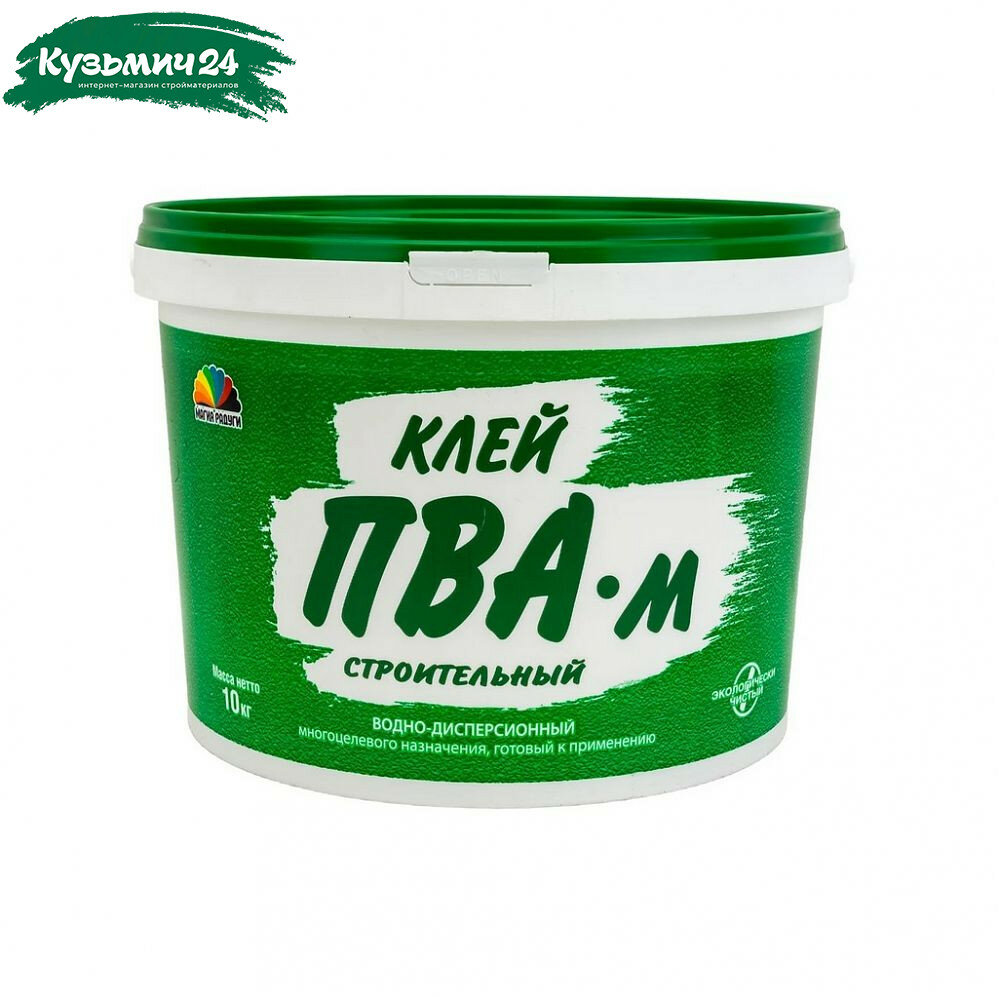 Клей Магия Радуги ПВА-М строительный экологически чистый универсальный 10 кг