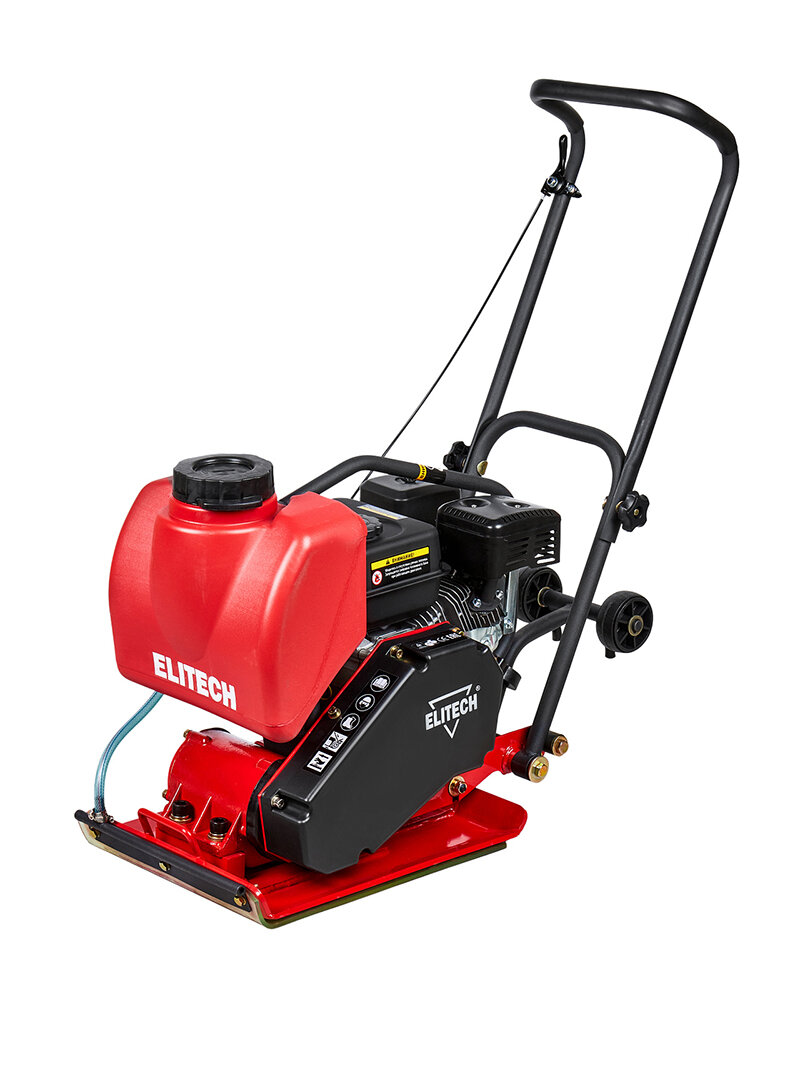 Виброплита Elitech ПВТ 60БВЛ бензиновый двигатель уплотняет до 20 см 65л. с