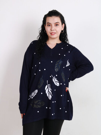 Свитер , размер 56, Темный синий — фото 1