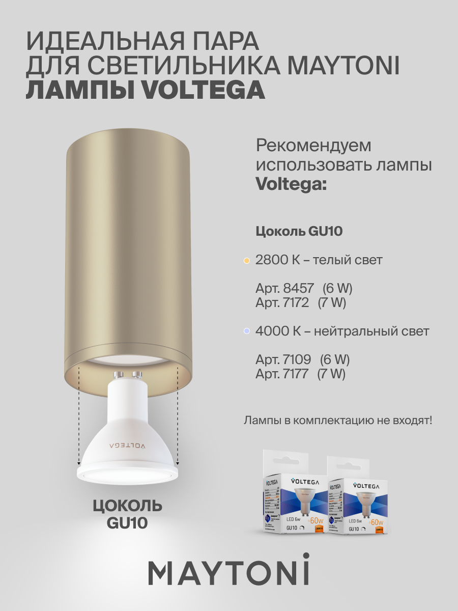 Светильник потолочный накладной Maytoni Technical FOCUS S C051CL-01G — фото 1