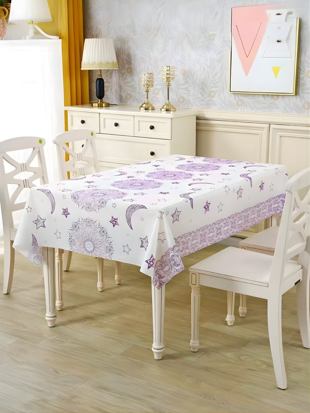 Декоративная скатерть из ткани для кухни и столовой