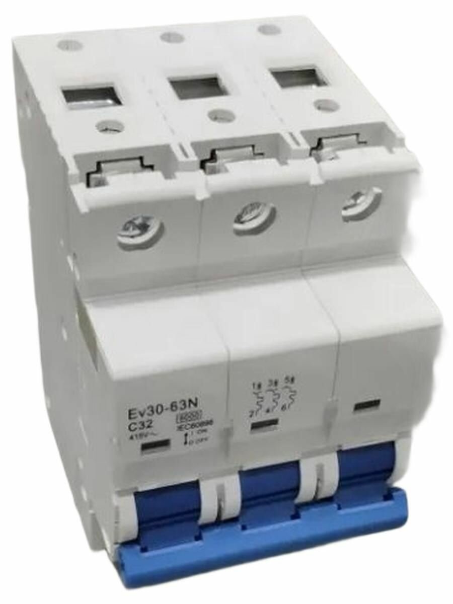 Автоматический выключатель Zota Ev30-63N 3P 6kA 32A C ОЕМ (арт.-CB3422503632)