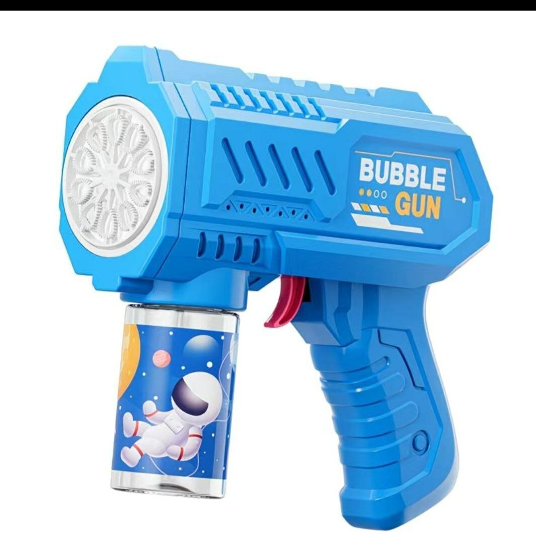 Генератор мыльных пузырей детский, на батарейках BUBBLE GUN.
