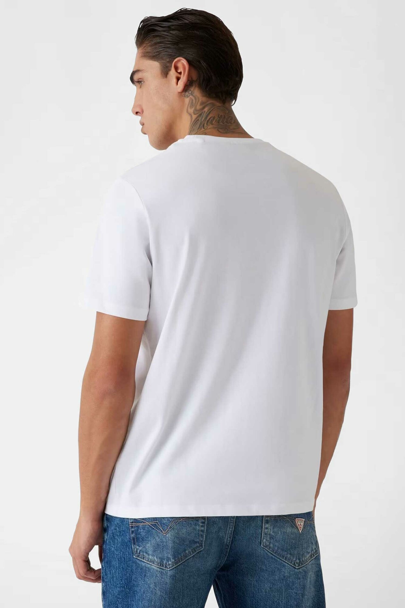 Футболка GUESS Small triangle logo, размер L, белый — фото 1