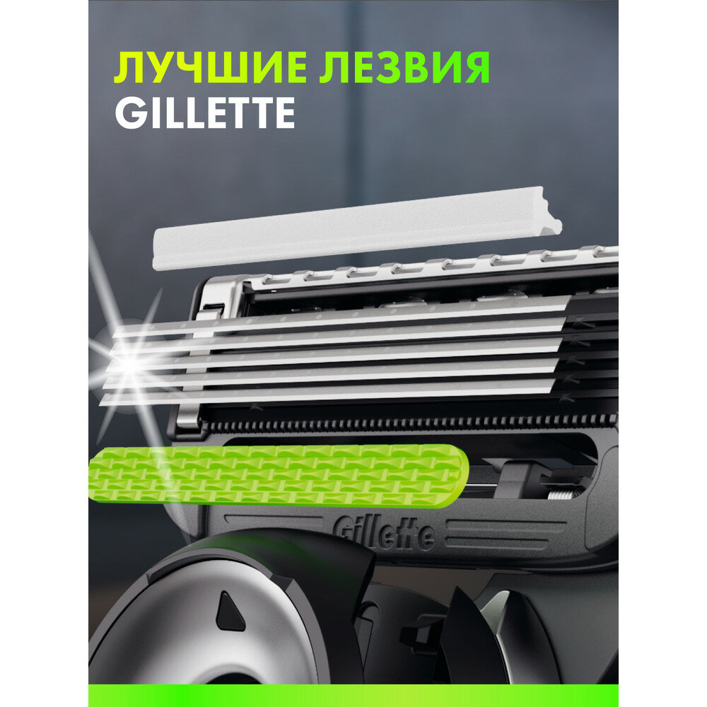 Сменные кассеты Gillette Labs для мужской бритвы, 5 лезвий, 8 шт — фото 1