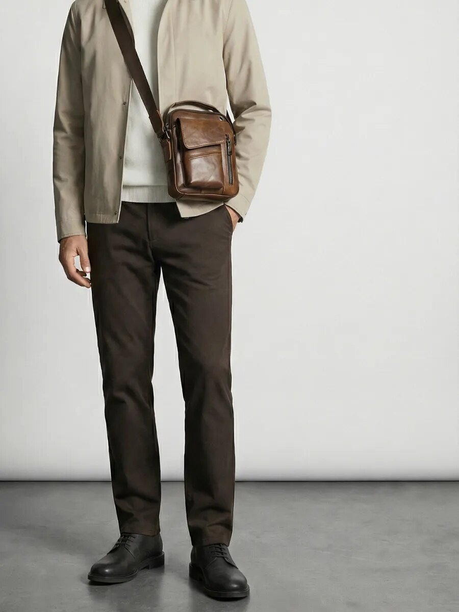 Сумка барсетка Daniele Riccardi, коричневый — фото 1