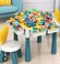 Детский набор 3 в 1: стол, стул и конструктор Lego для игр и твор...