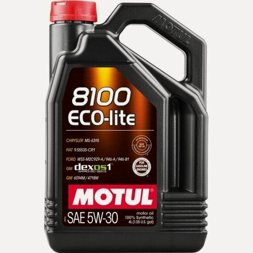Изображение товара Моторное масло Motul 8100 Eco-Lite 5W-30 синтетическое 4л (ЕС)